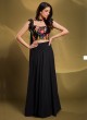 Adorable Georgette Black Lehenga Choli With Dupatta