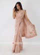 Shimmer Silk Saree In Rose Gold