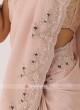 Shimmer Silk Saree In Rose Gold