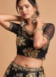 Wedding Wear Lehenga Choli In Black Color