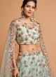 Sequins Work Lehenga Choli In Sky Blue Color