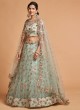 Sequins Work Lehenga Choli In Sky Blue Color