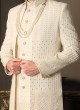 Jacket Style Lucknowi Work Silk Sherwani