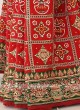 Gajji Silk Red Saree