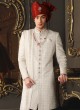 Embroidered White And Maroon Designer Sherwani