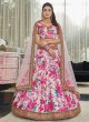 Light Pink Floral Printed Trendy Lehenga Choli