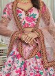 Light Pink Floral Printed Trendy Lehenga Choli