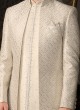 Jacket Style Silk Sherwani For Wedding