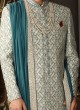 Groom Embroidered Sherwani Set In Silk