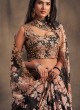 Black Flower Printed Lehenga Choli