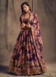 Wedding Wear Organza Floral Print Lehenga