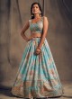 Floral Print Organza Lehenga Choli For Wedding