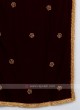 Cutdana Work Velvet Dupatta