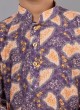 Contemporary Purple Fancy Printed Kurta Pajama