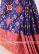 Patola Work Silk Saree In Blue