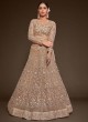 Beige Soft Net Embroidered Lehenga Choli