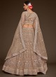 Beige Soft Net Embroidered Lehenga Choli