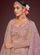 Light Pink Soft Net Embroidered Lehenga Choli