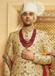 Art Silk Wedding Sherwani For Dulha