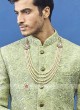 Stylish pista green sherwani