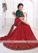 Art Silk Saree In Red