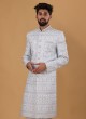 Sky Blue Designer Indowestern For Wedding