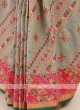 Resham Work Silk Saree