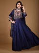 Navy Blue Wedding Wear Readymade Hand Embroidered Anarkali Suit