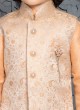 Boys Peach Color Nehru Jacket