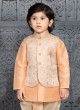 Boys Peach Color Nehru Jacket