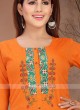 Beautiful Orange And Red Kurta Set