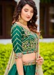 Green Lehenga Choli In Ferrari Silk With Net Dupatta