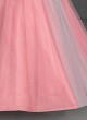 Pink And Grey Two Tone Color Designer Gown