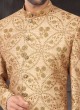 Wedding Wear Indo-Western In Golden Color