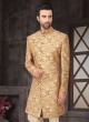 Wedding Wear Indo-Western In Golden Color