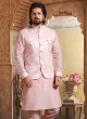 Stylish Pink Nehru Jacket Set For Men