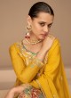 Yellow Chinon Silk Embroidered Punjabi Salwar Suit