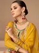 Yellow Chinon Silk Embroidered Punjabi Salwar Suit