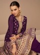 Fancy Purple Embroidered Punjabi Salwar Suit