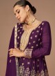 Fancy Purple Embroidered Punjabi Salwar Suit