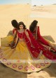 Golden Yellow And Red Lehenga Choli