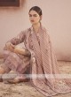 Dola silk suit in rosy brown color