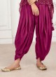 Purple Bandhani Printed Dhoti Style Salwar Suit