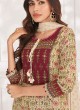 Shagufta Printed Salwar Kameez In Cream Color