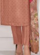 Sahgufta Light Brown Pant Style Salwar Kameez