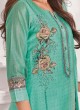 Shagufta Sea Green Pant Style Salwar Kameez