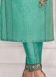 Shagufta Sea Green Pant Style Salwar Kameez