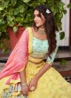 Yellow And Pista Green Lehenga Choli With Contrast Dupatta