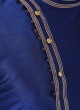 Royal Blue Dhoti Style Kurta Set
