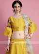 Yellow Lehenga Choli with Net Dupatta